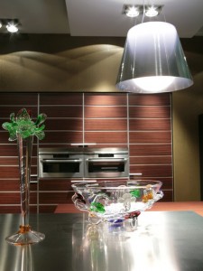 glass vase on the modern kitchen