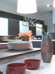 kitchen table with dishes