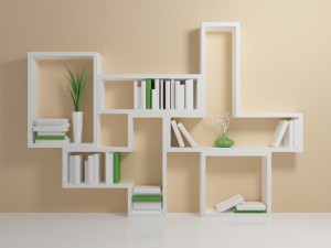 White bookshelf