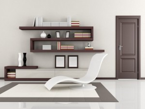beige and brown elegant minimalist lounge - rendering