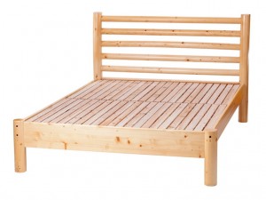 Double bed isolated over white, with clipping path