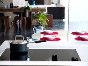 Induction cooker with pot