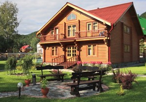 Wooden dwelling-house.