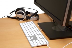 Monitor with headsets