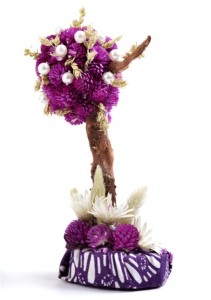 Flowers arrangement on white.