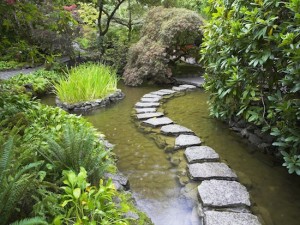 Footpath from stones.