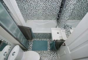 Small, moderm bathroom