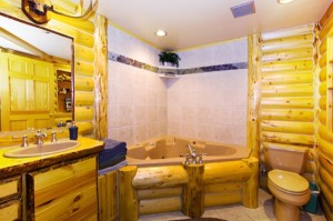 Close up on a Bathroom in a Cabin