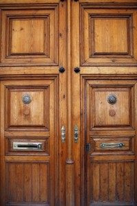 Antique entrance door