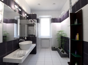 Black and white bathroom