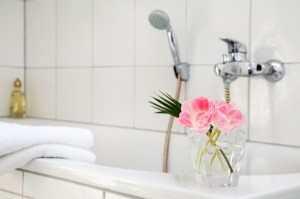 Bathroom detail in white
