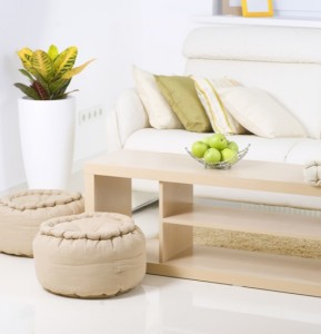 Modern Interior design.White Living Room
