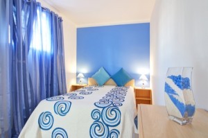 A small bedroom in blue. In Decoration.