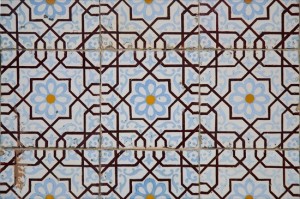 Traditional Portuguese glazed tiles