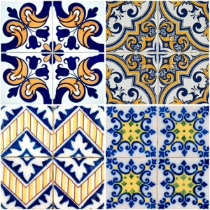 Vintage ceramic tiles