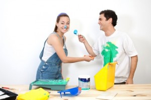 Couple playing with couple