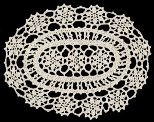 Doily square ornament