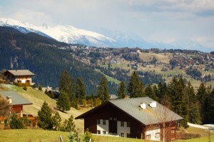 chalet in mountains