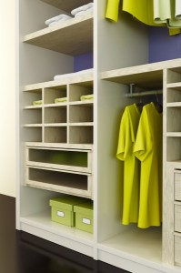 Inside the modern closet 3d rendering