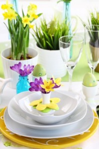 Place setting for Easter